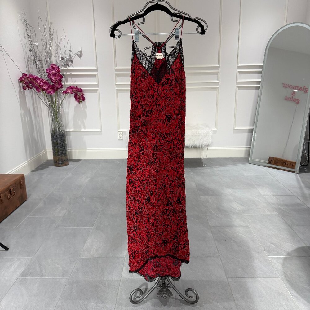Zadig & Voltaire red maxi dress XS